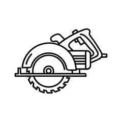 Outline drawing of a circular saw