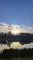 sunrise over the river