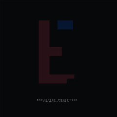 Fototapeta premium E Best and best quality full monogram logo design using adobe illustrator and your best choice...