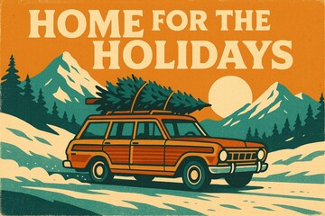 Vintage / Retro Aesthetic Poster For Christmas Celebrations