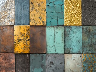 Bright background with lots of different textures.
