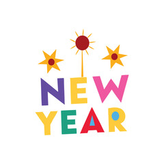 the new year celebration vector illustration