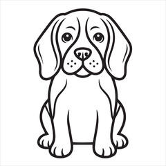 beagle dog isolated on white background