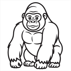 gorilla coloring page
