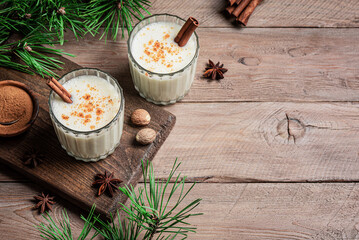 Eggnog Christmas cocktail drink