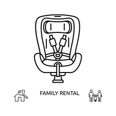 Icon of a car seat for children