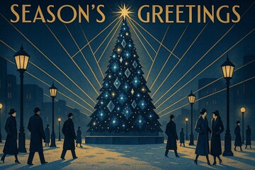 Vintage / Retro Aesthetic Poster For Christmas Celebrations