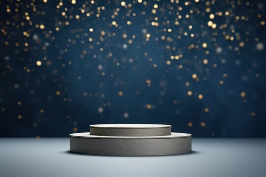 Starry night background lighting illuminated celebration.