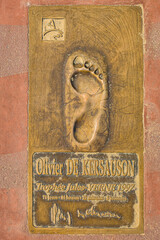 Fototapeta premium Les empreintes de pied de 13 skippers de la station balnéaire d’Arcachon le 20 août 2025, Arcachon, France