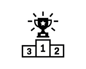 Achievement award podium success champion winner first place victory competition prize reward best trophy