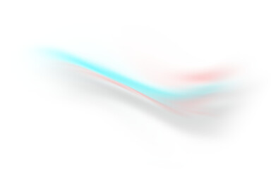 Glowing Wave Line with Red and Cyan