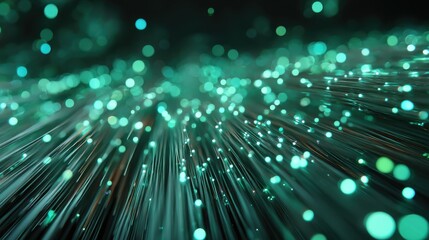 Binary streams and digital markers floating in tech ecosystem with growth patterns