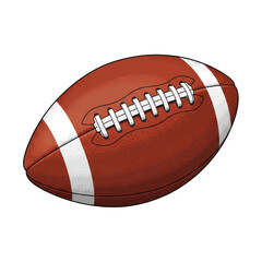 American football isolated on transparent background