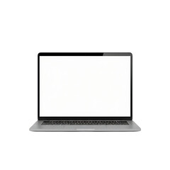 Modern laptop computer with blank white screen for mock up display