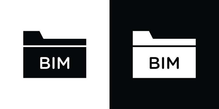 Bim icon vector graphics. filled vector sign, Symbol illustration.