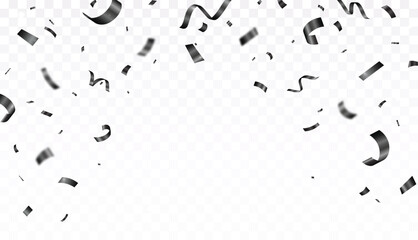 Falling Black confetti, Celebration and party backgrounds