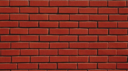 Obraz premium Textured red brick wall in warm lighting. AI image