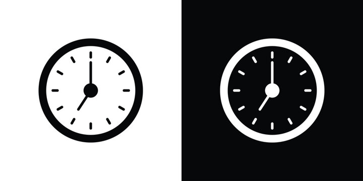 Clock seven icon vector graphics. filled vector sign, Symbol illustration.