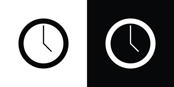 Clock-five icon vector graphics. filled vector sign, Symbol illustration.