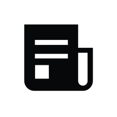 newspaper icon for print media and journalism