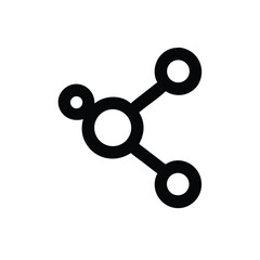 digital community network nodes vector icon