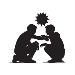 helping poor vector sketch art logo design collection. abstract icon set illustration.