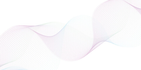 Dynamic sound wave isolated on white background. Musical particle pulsing. Blue energy flow concept. 3D rendering