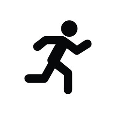 running person icon for jogging fitness and exercise