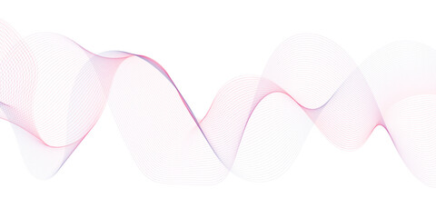 Abstract wave element for design. Digital frequency track equalizer. Stylized line art background. Vector