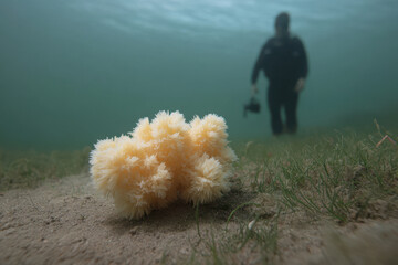 underwater drone delves into depths of ocean closely observing rare marine creatures