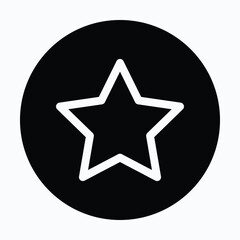 Obraz premium Star Rating Favorite Symbol Isolated Circular Vector Icon.