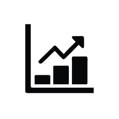 business growth chart with circuit icon for digital innovation