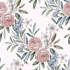 seamless background with roses