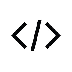 code brackets icon for programming and data engineering