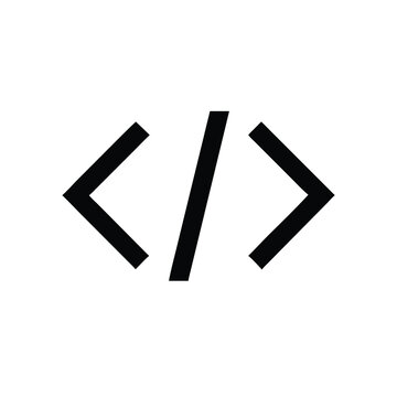 code brackets icon for programming and data engineering