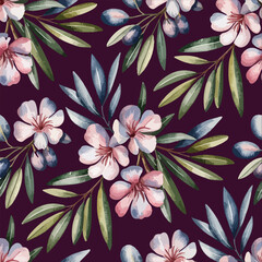 water color seamless floral background