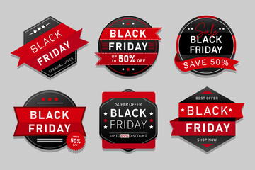 Black Friday sale Vector Tag for Exclusive Deals, black friday discount offer badges and labels design	