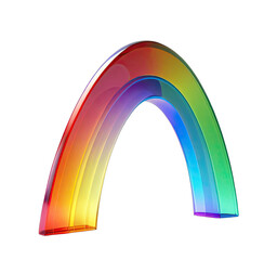 Fototapeta premium Abstract, colorful rainbow arch isolated on a black background