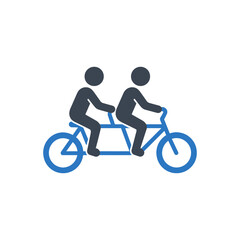 Fototapeta premium Tandem Bike Ride icon
