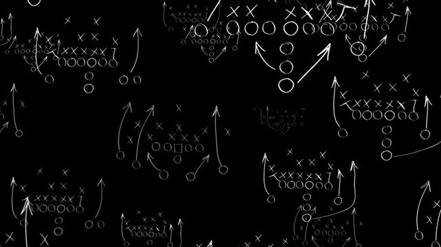 American football plays loop background