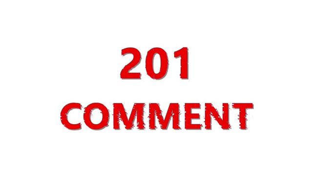 Animated Counter Quickly Increasing Comments from 0 to 400 comment with red ink drops on a white background