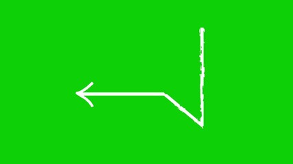 Animated Neon Directional Zigzag. A Looping Pulsating Line with Vibrant Glow Effect