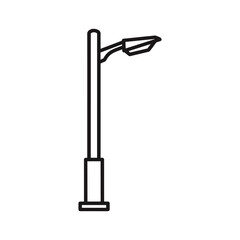 Outline drawing of a street lamp post