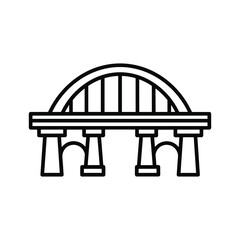 Arch bridge with pillars