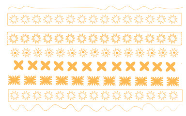 set of decorative elements for design on white background