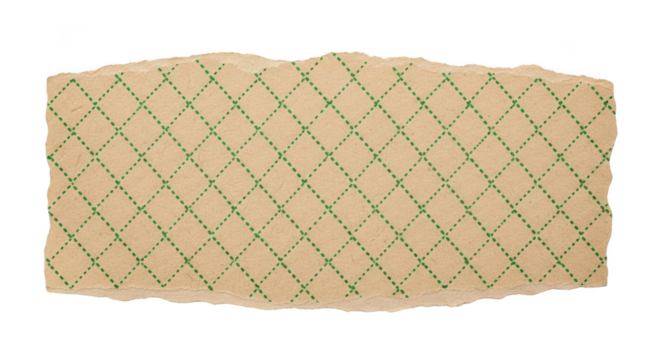 Piece of old paper with green pattern