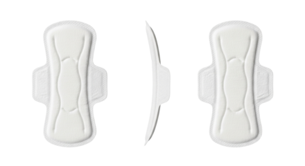 Sanitary Napkin Pad Feminine Hygiene Product Absorbent Material Menstrual Care Comfort and on transparent background