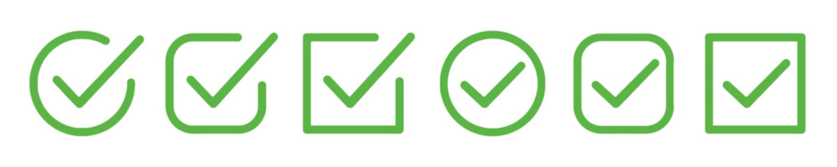 check mark, checklist, tick, approved, yes, confirm, success, done, complete, symbol, icon, graphic, design, element, green, circle, square, rounded square, validation, agreement, choice, selection, t