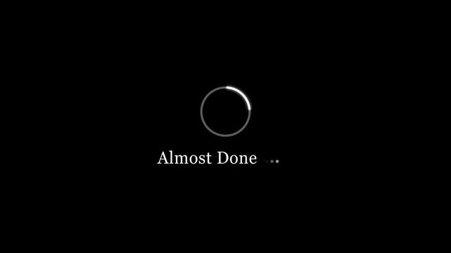 Almost Done Loading Animation &mdash; Final Stage Progress Indicator for Smooth Task Completion