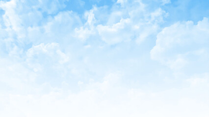 Background with clouds on blue sky. A visual representation of serenity and boundlessness. Vector background. 